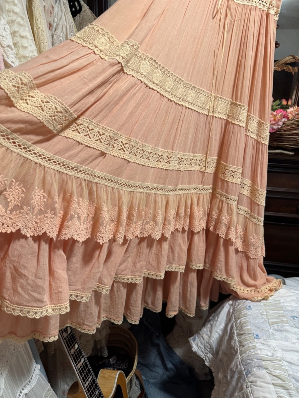 Spell Prairie Gown Peach Small - Picture 7 of 11